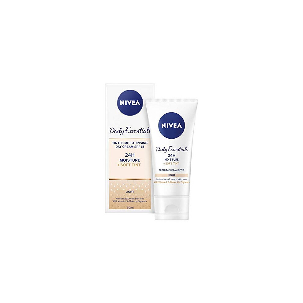 3 x NIVEA Daily Essentials Tinted Moisturising Day Cream Natural SPF 8 50ml