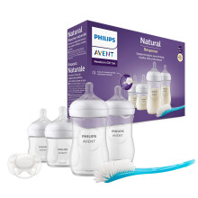 Kit de recién nacido - PHILIPS AVENT - Natural 3.0 - 2 biberones 125ml + 2 biberones 260ml + chupon ultra suave 0-6M + cepillo limpiador