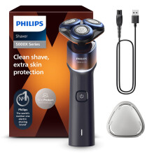 Shaver 5000X Series, Wet and Dry Electric Shaver, Skin Protect Technology, 360 Flexing Head, 1 h Charging/5 min. Quick Charge, P-Cap, Orange, Model