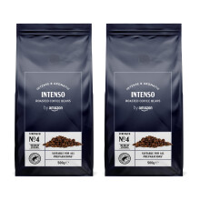 Coffee Beans Caffè Intenso, Light Roast, 1kg (2 Packs of 500g), Rainforest Alliance Certified