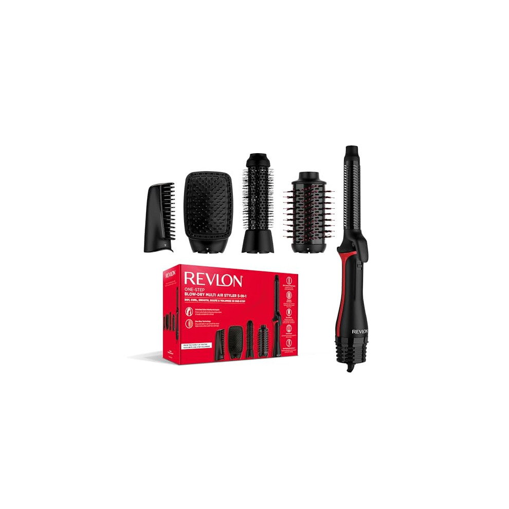 One-StepTM Blow-Dry Multi Air Styler 5-in-1 (Detachable Heads, Curler, Dryer, Volumiser, Styler and Shape Enhancer). RVDR5370