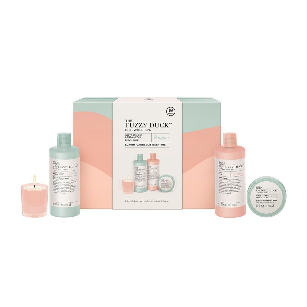 The Fuzzy Duck Cotswold Spa Luxury Candlelit Bathing Gift Set (Pack of 1) - Vegan Friendly