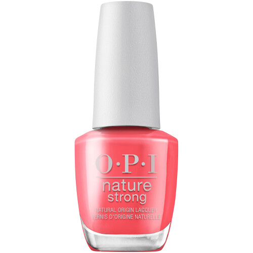 OPI Nature Strong Nail Polish | Quick Dry Vegan Nail Varnish with Long-Lasting Results | Made with Natural Ingredients | Red Shades | Once and Floral | 15