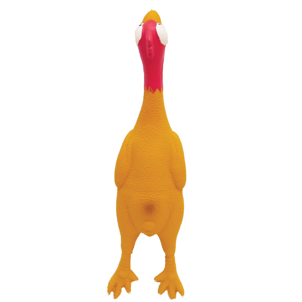 Latex Chicken, Large, Yellow/Red