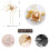 Wedding Flower Hair Pins Pearl Bride Headpiece Bridal Crystal Hair Pieces Accessories for Women, 3 Pcs (Gold) 4