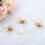 Wedding Flower Hair Pins Pearl Bride Headpiece Bridal Crystal Hair Pieces Accessories for Women, 3 Pcs (Gold) 5