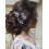 Wedding Flower Hair Pins Pearl Bride Headpiece Bridal Crystal Hair Pieces Accessories for Women, 3 Pcs (Gold) 1