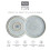 Denby - Halo Speckle Medium Plates Set of 2 - Grey, Neutral Patterned Coupe Dishwasher Microwave Safe Crockery 21cm - Glazed Ceramic Stoneware Tableware - 3