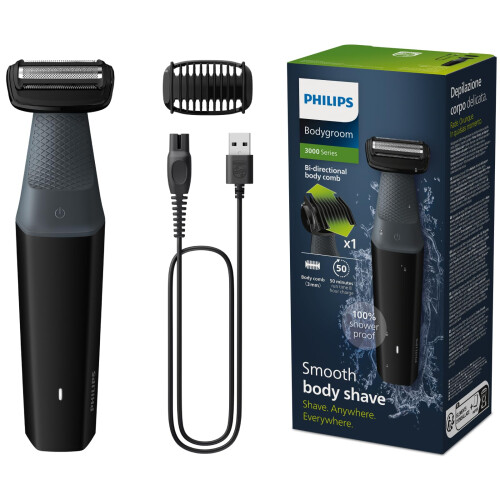 Philips Lichaamstrimmer - PHILIPS - BG3017/01 - 5 W - 50 min - Waterdicht - Grijs