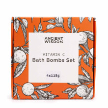 Vitamin C Skincare Set of 4 Vitamin C Bath Bombs – Aromatherapy Quartet