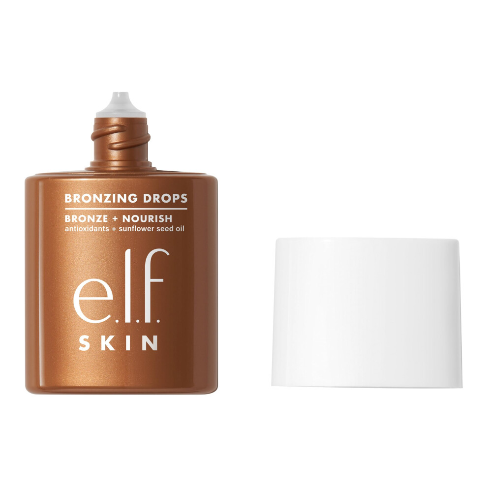 SKIN Bronzing Drops, Liquid Bronzer For Face & Skin, Creates A Sun-Kissed Glow, Infused With Vitamin E, Vegan & Cruelty-Free, Pure Gold