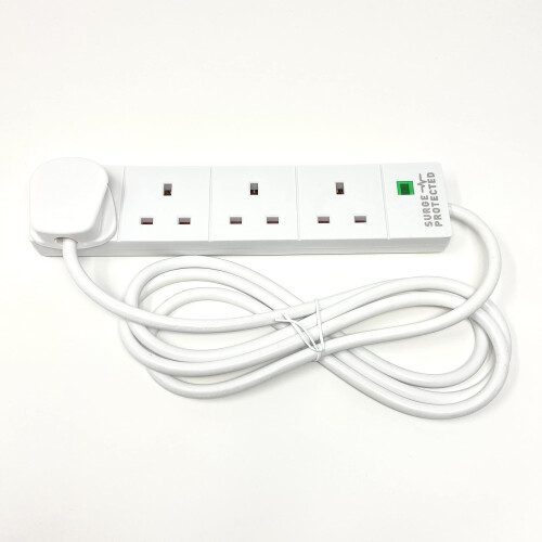 Status Multi Plug Extension | 4 Socket Extension Cable | 2m Extension Lead | 13A Surge Protected | 4WSSP2MCP10 1