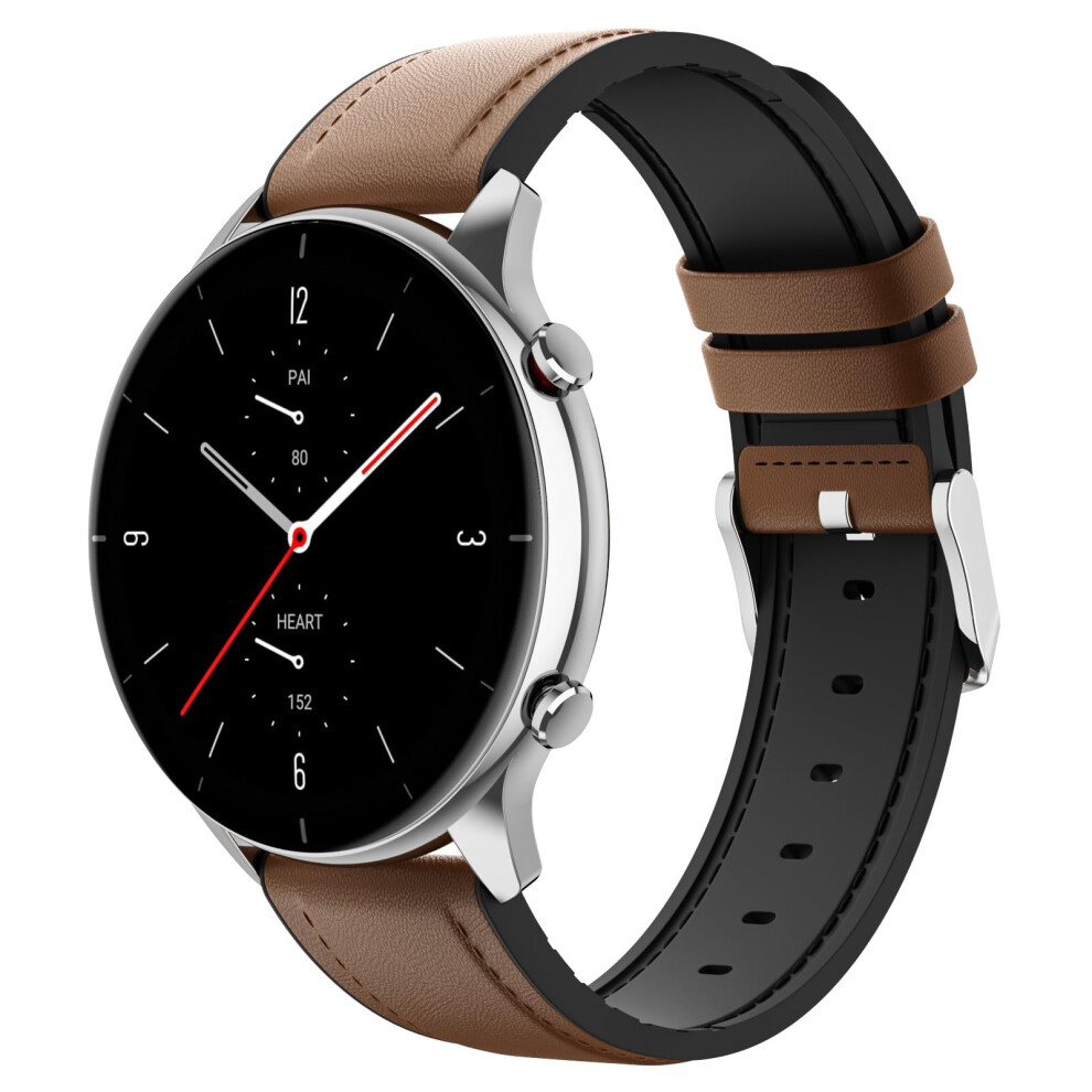 Strap Compatible With Amazfit Bip 5/Balance/Gtr 4/Gtr 3/3 Pro/Gtr 2/Gtr 2E/Gtr 47Mm/Cheetah Round/Cheetah Pro/Stratos 3/2, 22Mm Hybrid Leather Not,Specified 840401401415