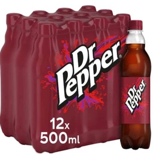 Dr Pepper 12 x 500ml PET, Black