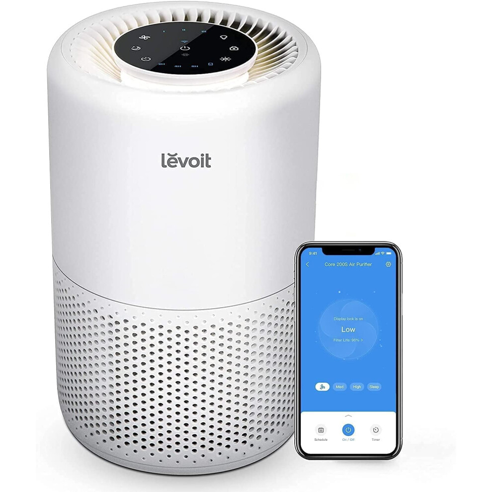 Smart Air Purifier For Bedroom 70mÂ², CADR 170mÂ³/h, Alexa & APP Control With Timer, HEPA Filter With 24dB Quiet Sleep Mode, Air Frenshener, Remove