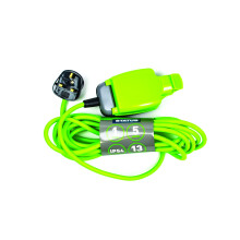 1 Socket Extension Lead | 5m Green Waterproof Extension Cable |13 amp Weatherproof Extension Socket | 1W5M13AIP54S6