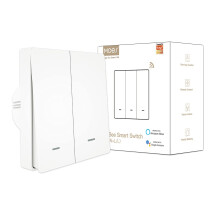 ZigBee Smart Wall Light Switch No Neutral Wire Required, No Capacitor Needed, Smart Life Tuya Remote Control, Works with Alexa, Google Home, Tuya