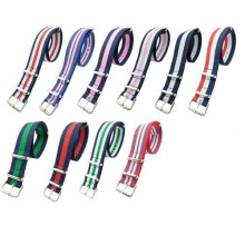 10 PCS Watch Straps - Watch Strap - Bundle Ballistic Nylon Bands (18mm) Upgrade Your Watch Game Straps, Swiss Zulu Style, Stainless Steel Buckle