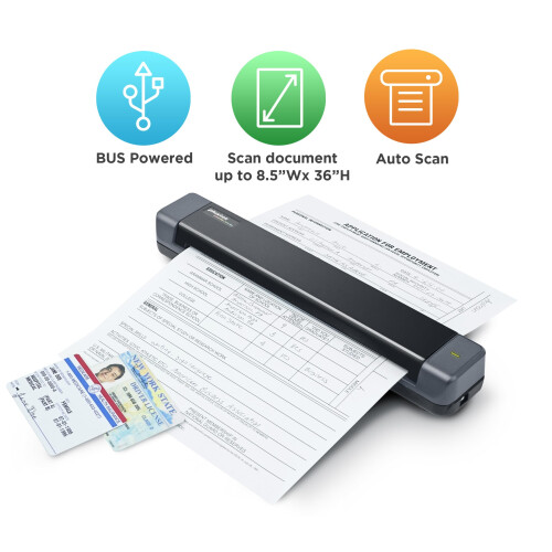 S410 Plus - Small USB Portable Sheet-Fed A4 Document Scanner for Windows 7 / 8 / 10 / 11 , OCR Software Include 1