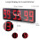 13.2'' Gym Timer, Gym Clock, Large LED Digital Wall Clock, 12/24H Modes, Interval Timer Clocks With Stopwatch, Training Timer With Remote Control For 3