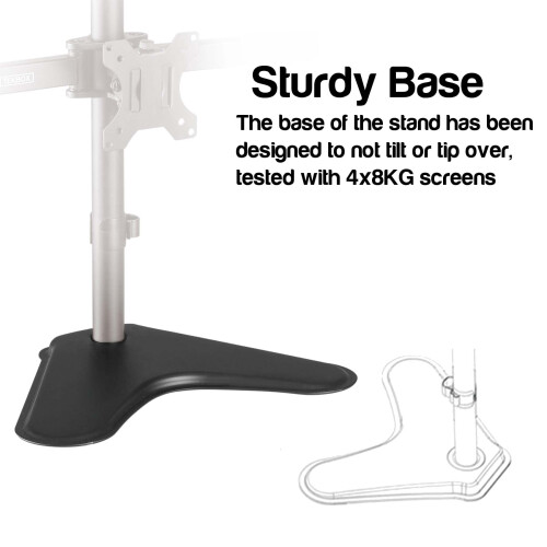 Monitor Mounts - Multi Arm Stands for 1 2 3 or 4 Computer Screens Single Twin Triple Quad (Single) 2
