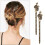 24 Pieces Chinese Women Hair Sticks, AUHOTA Vintage Bronze Decorative Hair Pin Chopsticks, Antique Retro Hair Forks for Hair DIY Accessory, 12 Styles 4