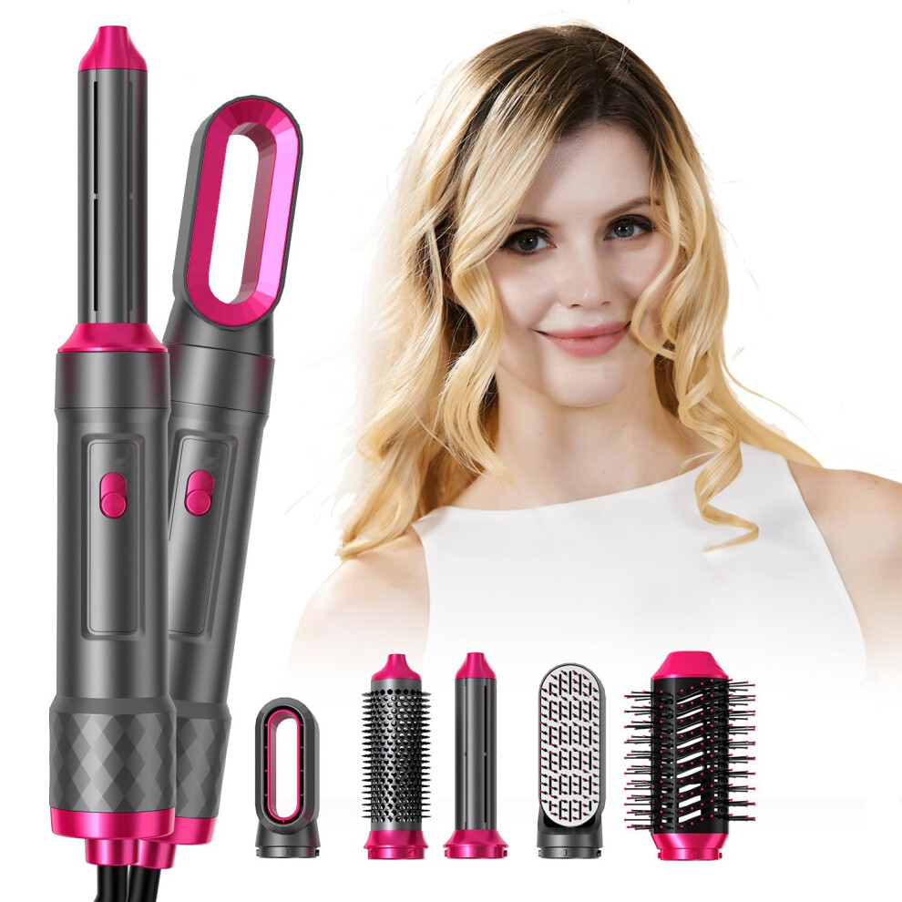 5 in 1 Hair Styler, Magic Hairstyler, 1000W Hair Dryer Brush for Hair Styling, Hot Air Brush for Volumizing,Drying and Rotating,Hair Wrap Dryer Set