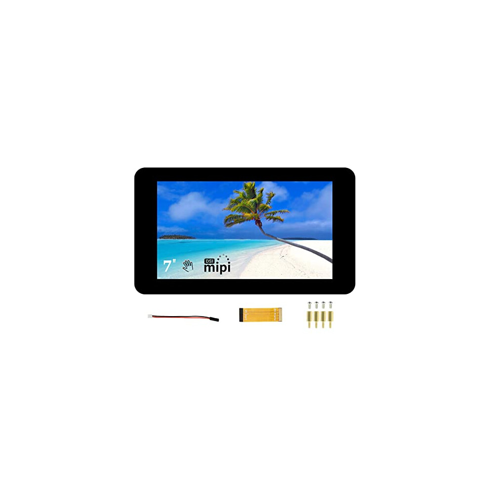 Ingcool 7Inch Touchscreen Display For Raspberry Pi 4B/3B+/3A+/3B/2B/B+/A+, Dsi Interface, 800X480 Capacitive Tft Screen, Support Raspberry Pi Size 4