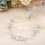 Flower Wedding Hair Vines Silver Pearls Crystal Headpieces Leaves Rhinestone Bridal Hair Accessoreies for Women and Girls 2