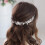 Flower Wedding Hair Vines Silver Pearls Crystal Headpieces Leaves Rhinestone Bridal Hair Accessoreies for Women and Girls 7