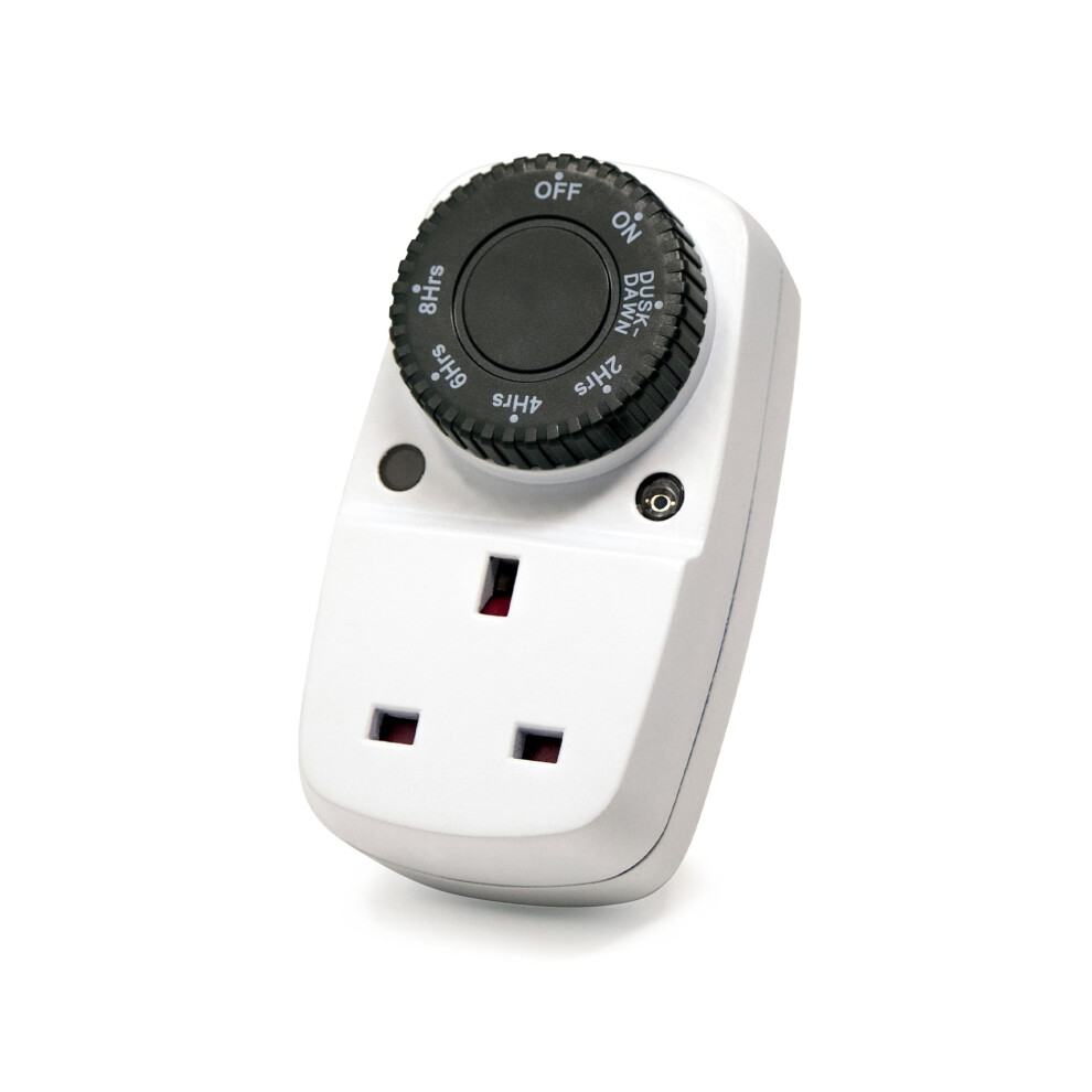Easyturn Dusk Till Dawn Timer Switch - Day Night Plug Timer - Energy Saver Plug Standard Size - Automatic Dusk Till Dawn Timer - 240V 3 Pin Plug With 5060447641919