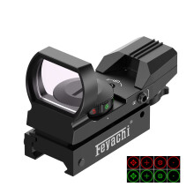 Red Dot Sight Adjustable Reticle (4 Styles) Reflex Sight - Both Red and Green in one Sight