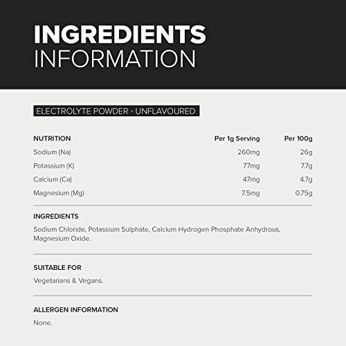 Electrolyte Powder, Unflavoured, 100 g, 100 Servings, Packaging May Vary 2