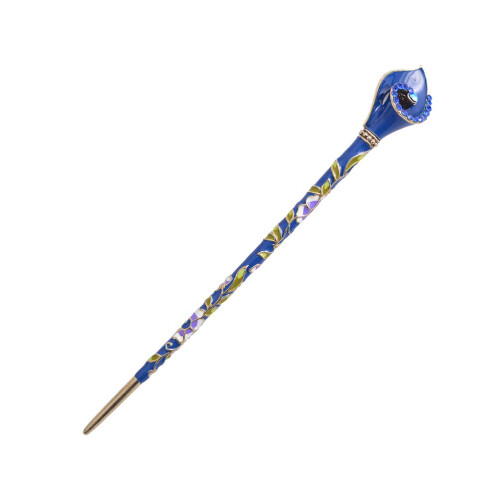 Chinese Rhinestone Hair Stick Hair Chopsticks Hairpin Chignon Pin (Blue)