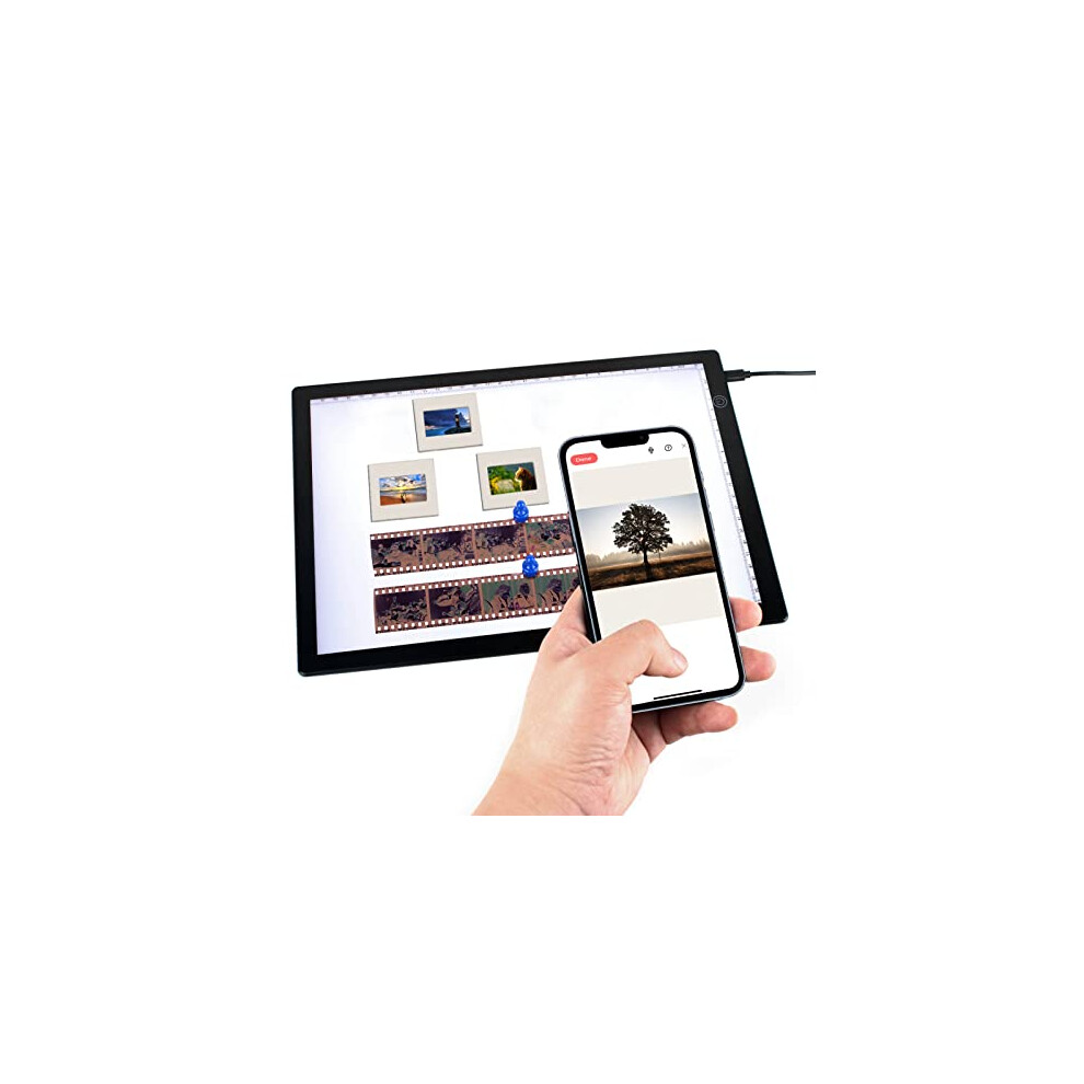 Slide Viewer Light Pad A4 Magnetic LED Light Panel for old slides, Film Scanner, Negative Scanning Slide Viewer with 3 Levels of Bright Lights
