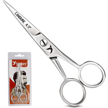 Beard Scissors Professional Moustache Scissors Ear and Nose Hair Trimming Scissors Stainless Steel, Safety Use for Eyebrows, Eyelashes, and Ear Hair