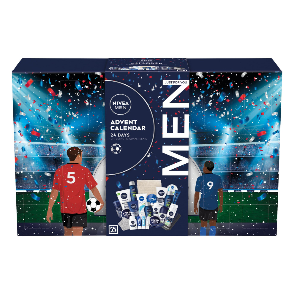 MEN Advent Calendar 2024 Gift Set (24 Pieces), Men Gift Set Includes Men's Moisturiser, Face Wash, Shower Gel, Post Shave Balm, Lip Balms,