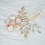 Wedding Hair Clip, Fanvoes Hair Accessories Pieces for Brides Bridal Rose Gold Vintage Headpiece Barrette Decorations Jewelry Handmade Flower Ivory 4