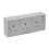 White Triple Switched Socket with Back Box 1