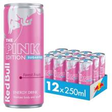 Energy Drink Sugar Free Pink Edition Forest Fruits, 250 ml x12