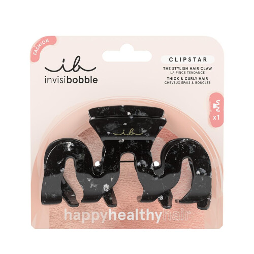 CLIPSTAR I 1pc, 11cm I Large Hair Clip for Women I Black Claw Clip for Thick Hair I Non-slip Hair Styling Accessories I Strong Hold Hair Grip I