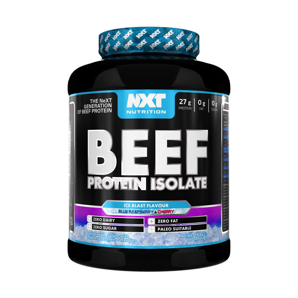 Nxt Nutrition Beef Protein Isolate Powder - Protein Powder High In Natural Amino Acids - Paleo, Keto Friendly - Dairy And Gluten Free - Muscle Recovery | 1.8Kg |