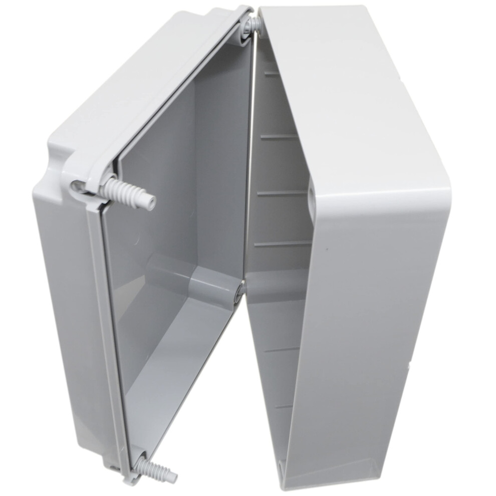 Junction Box 300 X 220 X 120Mm Weatherproof Adaptable Enclosure Ip56 Pvc Outdoor With Hinge Screws (1) 5060416800309