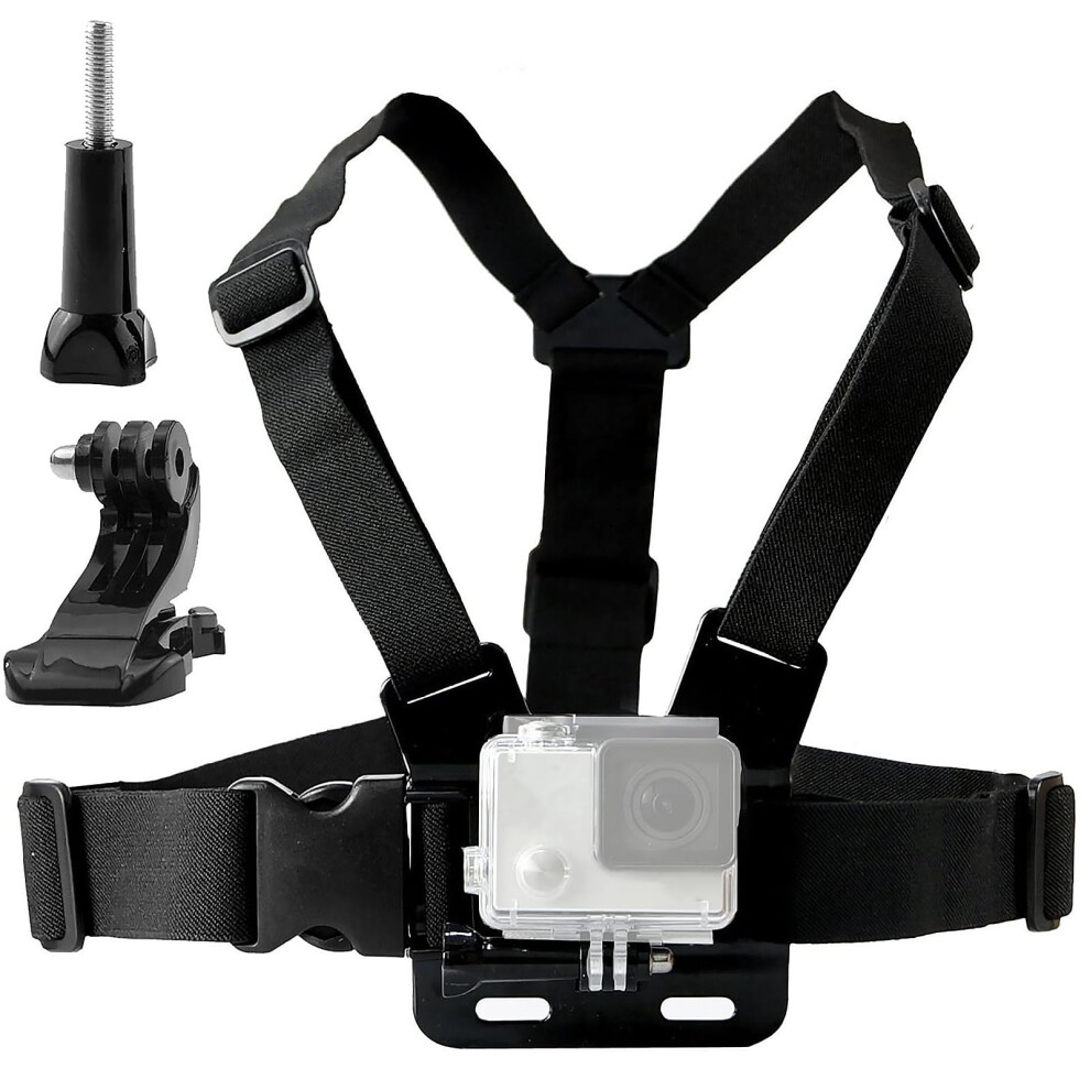Action Camera Chest Mount Harness Strap Compatible with Gopro Hero 13 12 11 10 9 8 7/DJI Osmo Action 4 5 Pro/AKASO/WOLFANG/Apexcam/Jadfezy and most