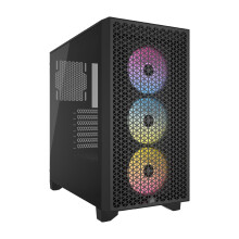 PC-kotelo - CORSAIR - 3000D RGB AIRFLOW - ATX Keskikoko - 3 AR120 RGB -tuuletinta - Musta