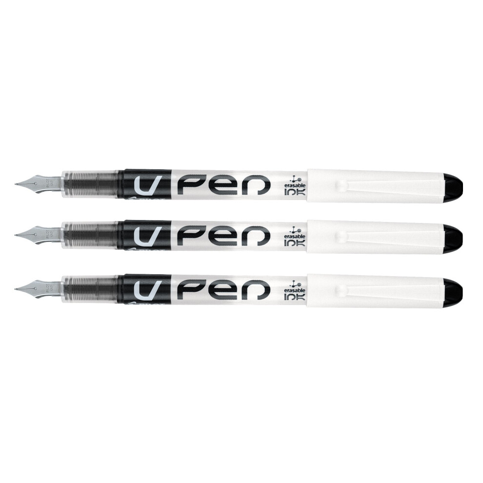 V Pen Disposable Fountain Pen - Black, Pack Of 3