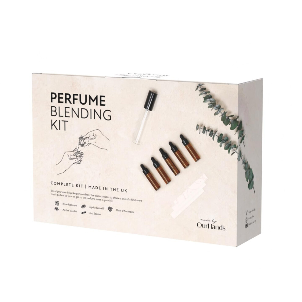 Ourhands Perfume Making Kit By Â Create Your Own Signature Perfume With 5 Premium Fragrance Oils, Perfumer's Alcohol And Reusable Glass Atomiser