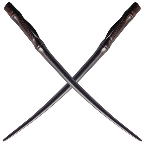 2 Pieces Handmade Ebony Wood Carved Hair Decor Sticks Shawl Pins Picks Pics Forks for Women Girls Hair Updo Making Accessory 18cm, Bamboo Virtue