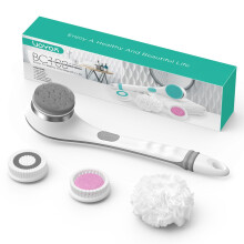 Electric Body Brush Back Scrubber Body Exfoliator Shower Brush with Long Handle Rechargeable Usb Charging Deep Cleansing Set Exfoliating Scrubber Soft