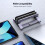 Supporto verticale in alluminio per laptop e tablet, colore argento. 6